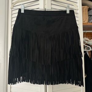 Black Fringe skirt